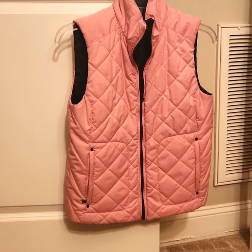 Lauren Ralph Lauren Women's Reversible Black & Pink Quilted Vest Size XS
